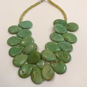 Stunning Green Turquoise Statement Necklace